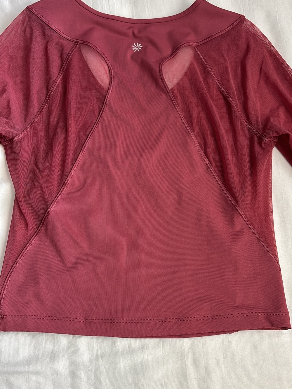 Athleta Long Sleeve Performance Top - Wine cropped